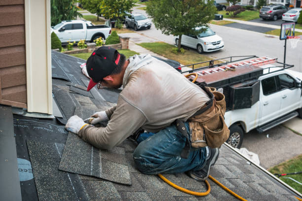 Professional Flat Roof Repair technician working in Rustburg, VA